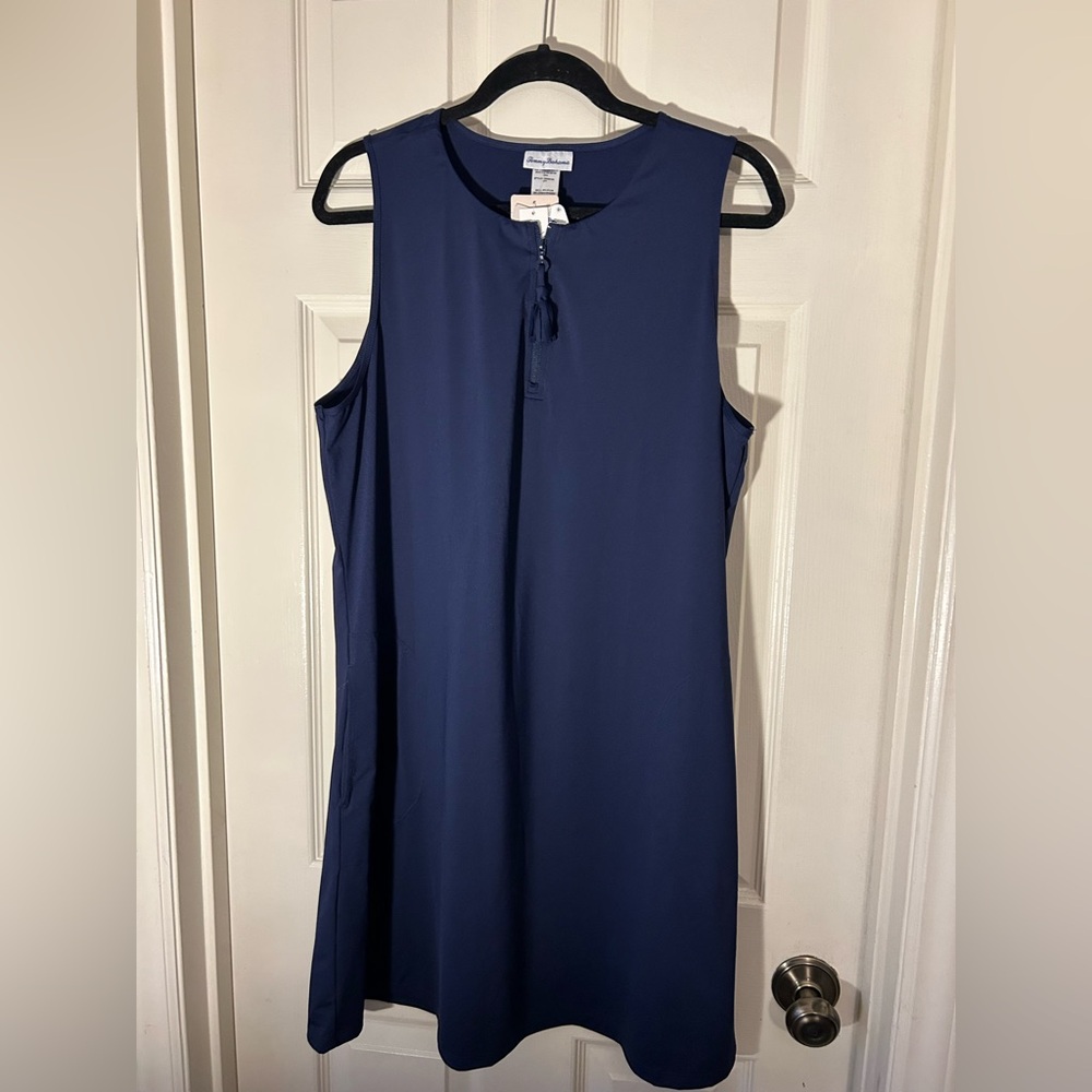 Tommy Bahama Navy Blue Zip up front dress